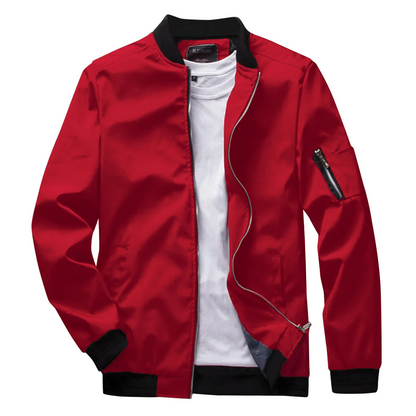 Leichte Utility-Bomberjacke für Herren mit Rippkragen
