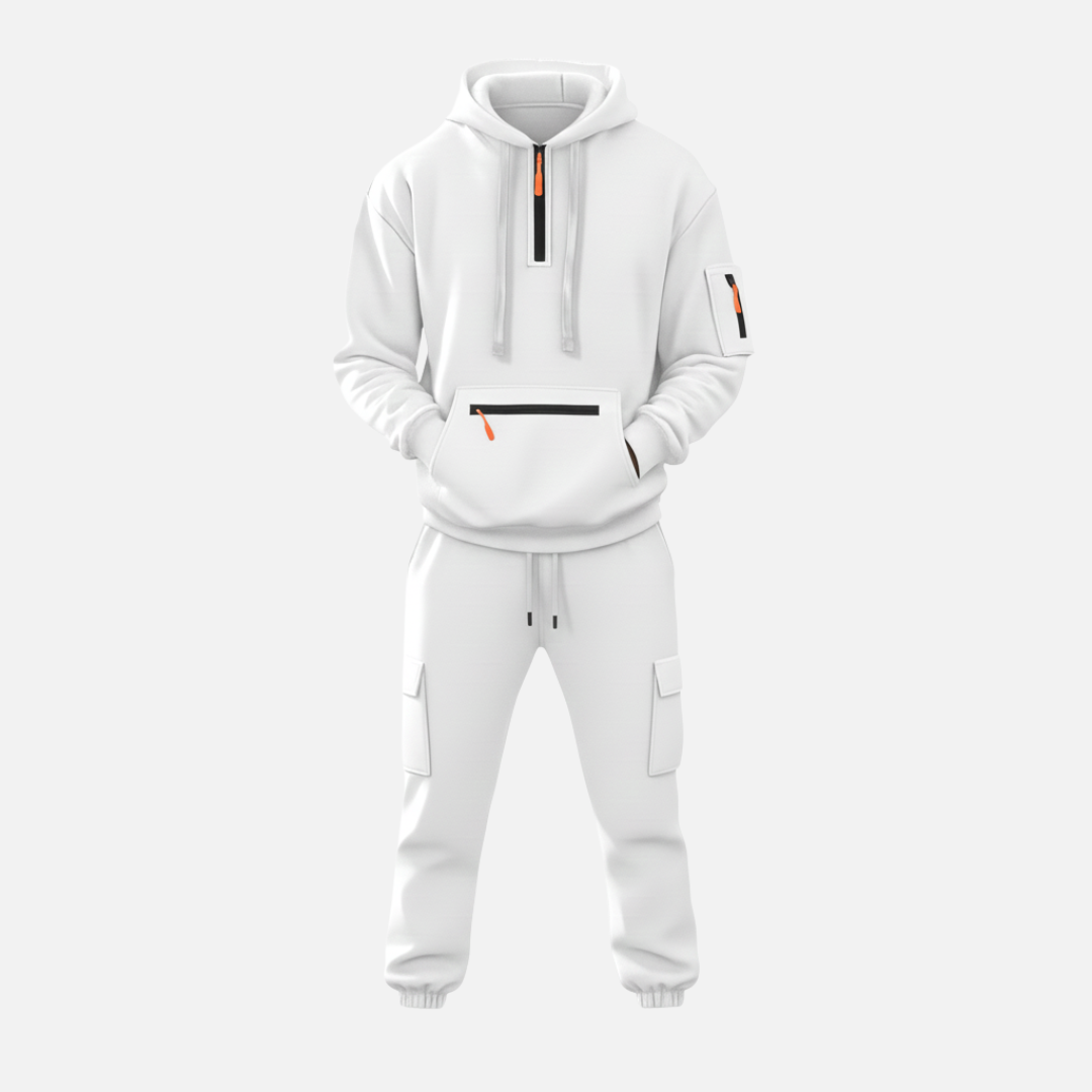 Lässiger Herren-Trainingsanzug aus atmungsaktiver Baumwolle im Streetwear-Stil