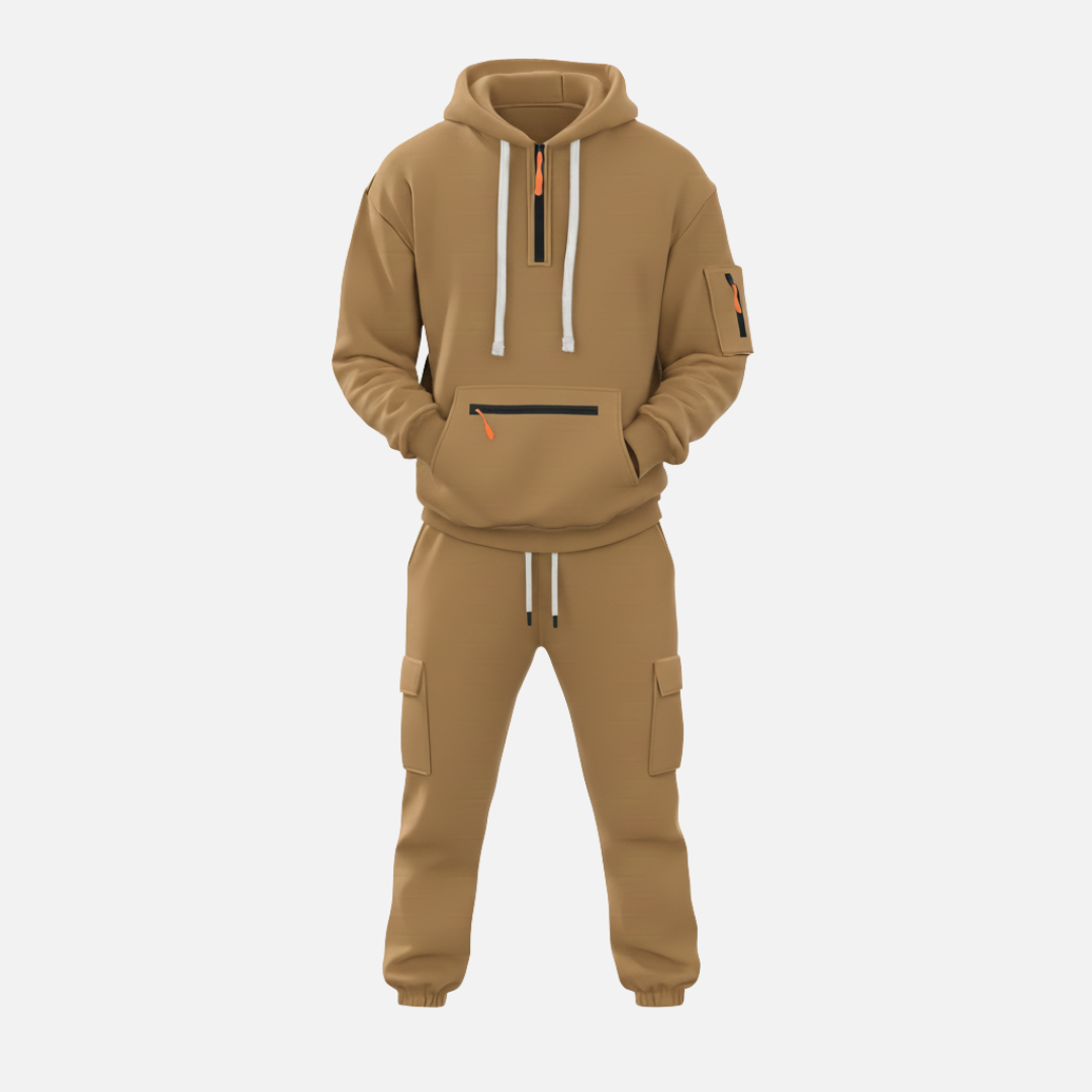 Lässiger Herren-Trainingsanzug aus atmungsaktiver Baumwolle im Streetwear-Stil