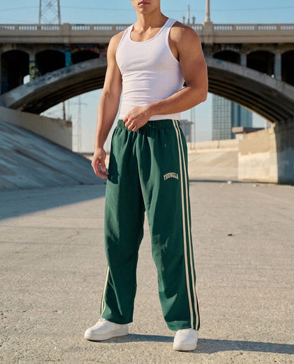Jogging homme coupe athlétique bandes latérales