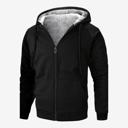 Veste polaire homme doublure sherpa chaude à capuche