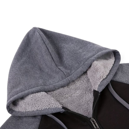 Veste polaire homme doublure sherpa chaude à capuche