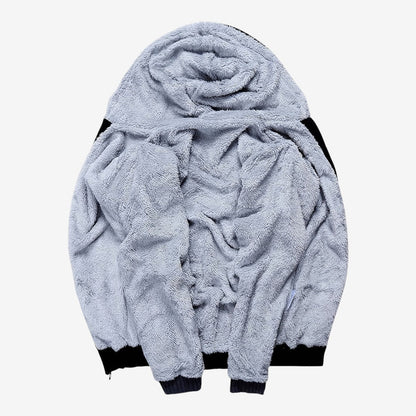 Veste polaire homme doublure sherpa chaude à capuche