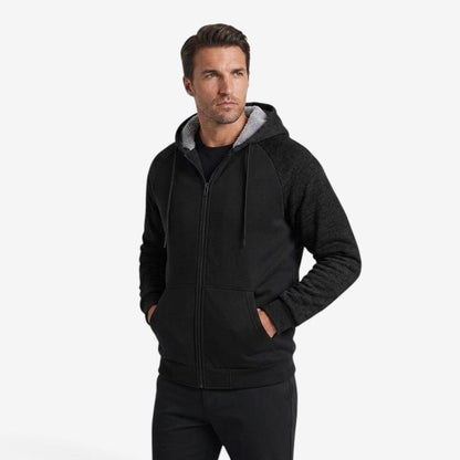 Veste polaire homme doublure sherpa chaude à capuche