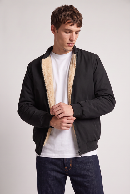 Blouson bomber homme doublure polaire décontracté