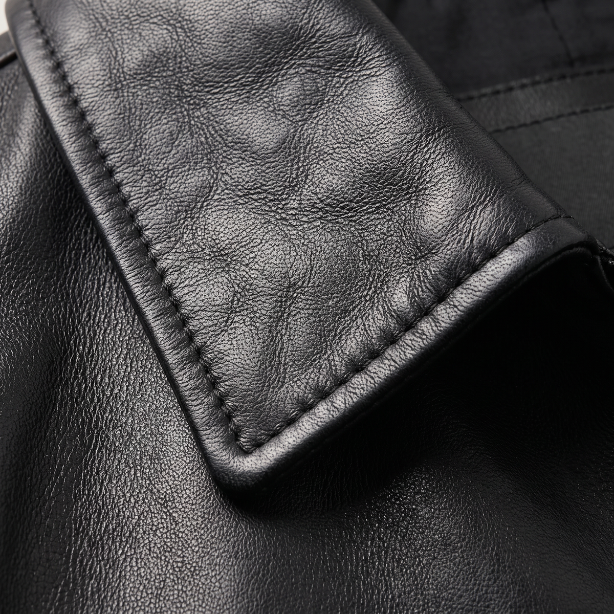 Veste homme simili cuir col rabattu fermeture éclair