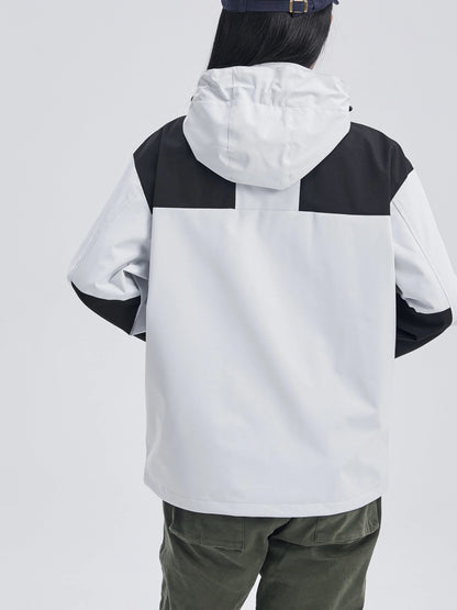 3-in-1-Herrenjacke, wasserdicht mit abnehmbarer Kapuze
