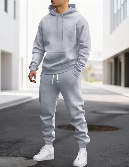 Herren-Jogginganzug mit Kapuze und Kordelzug aus Polyester