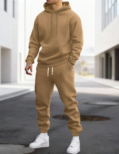Herren-Jogginganzug mit Kapuze und Kordelzug aus Polyester