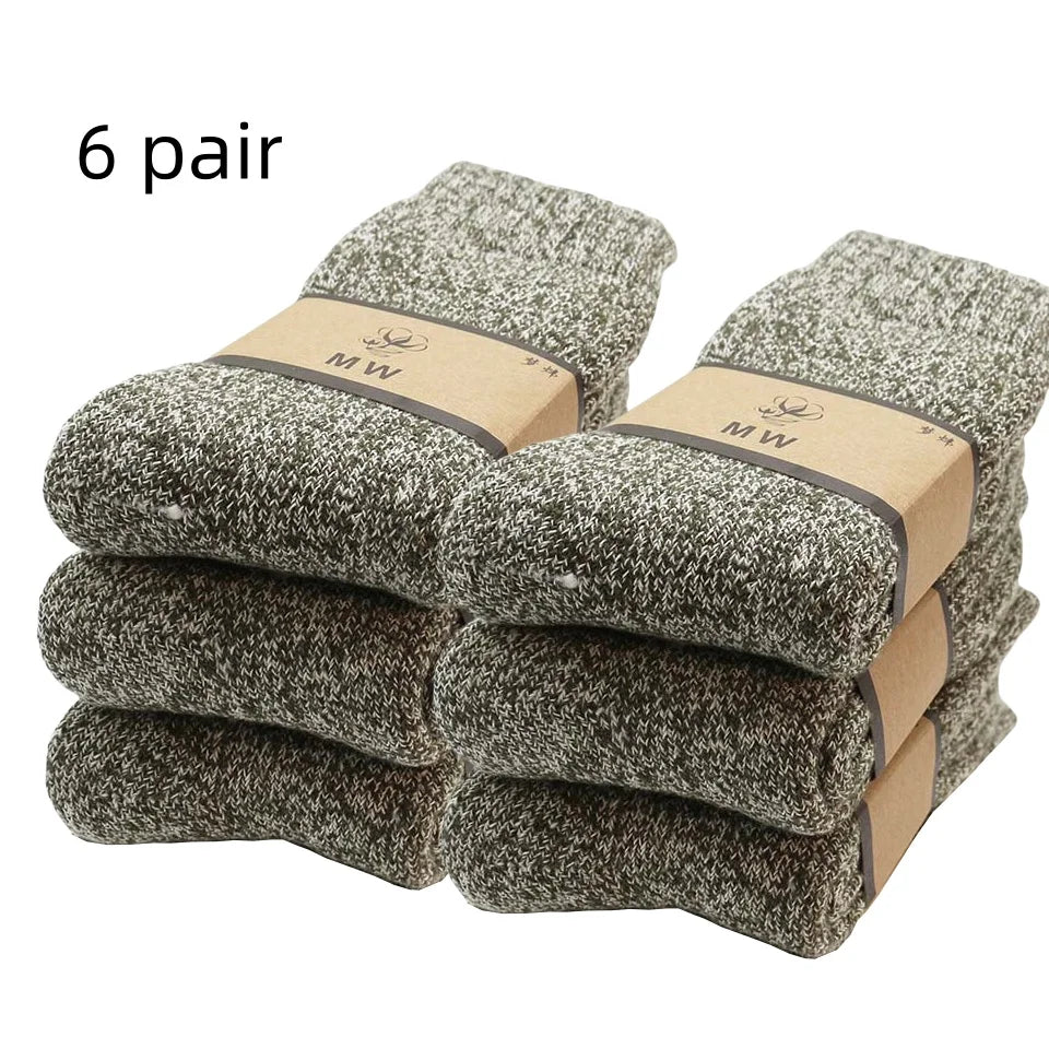 Chaussettes homme mérinos épaisses thermiques hiver