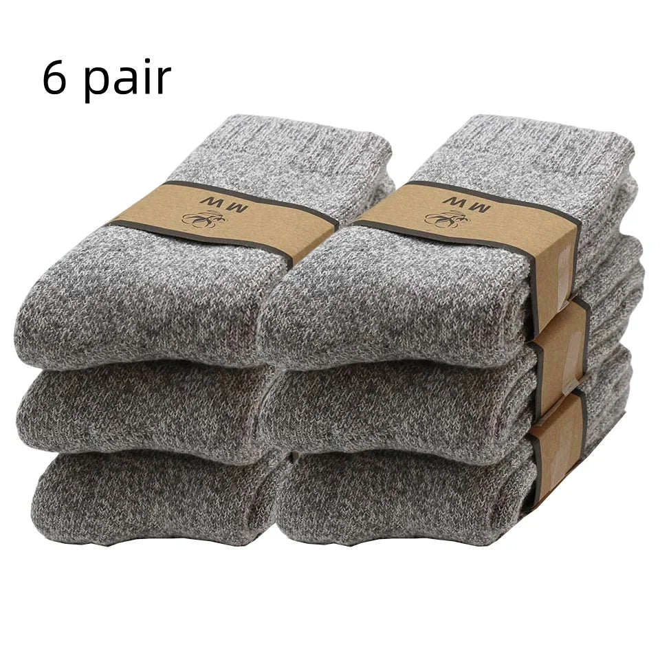 Chaussettes homme mérinos épaisses thermiques hiver