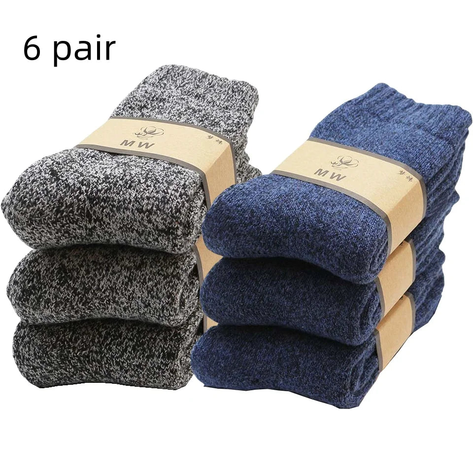 Chaussettes homme mérinos épaisses thermiques hiver