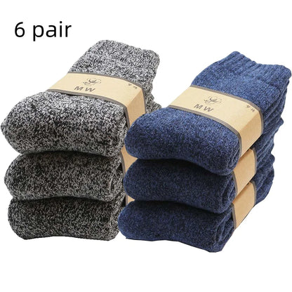 Chaussettes homme mérinos épaisses thermiques hiver