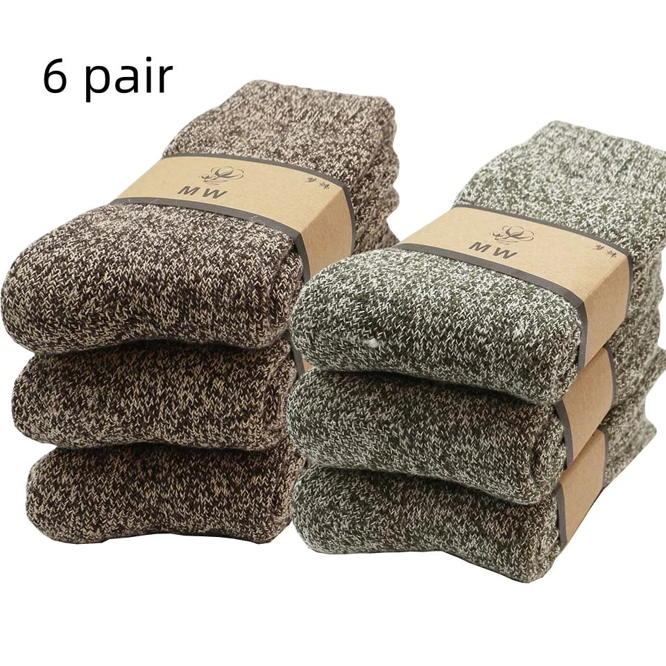 Chaussettes homme mérinos épaisses thermiques hiver