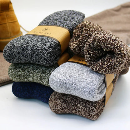 Chaussettes homme mérinos épaisses thermiques hiver