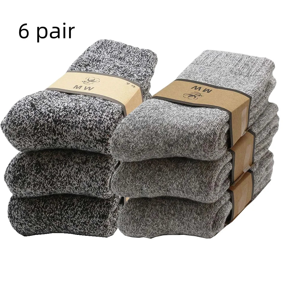 Chaussettes homme mérinos épaisses thermiques hiver