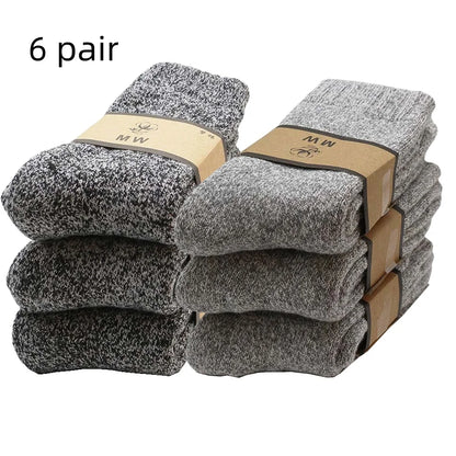 Chaussettes homme mérinos épaisses thermiques hiver