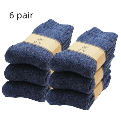 Chaussettes homme mérinos épaisses thermiques hiver