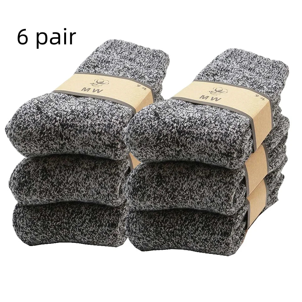 Chaussettes homme mérinos épaisses thermiques hiver