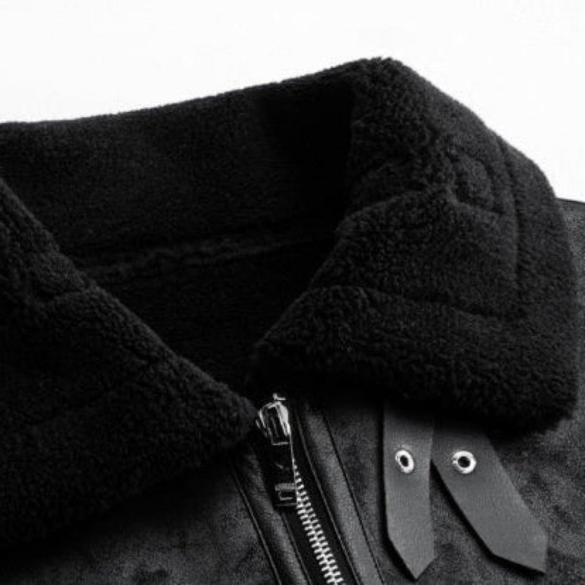 Blouson aviateur homme cuir véritable doublure mouton