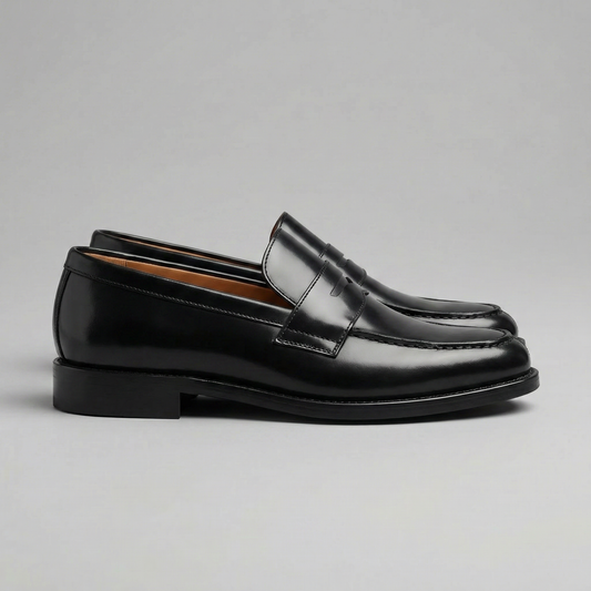 Mocassins Penny homme cuir souple semelle caoutchouc