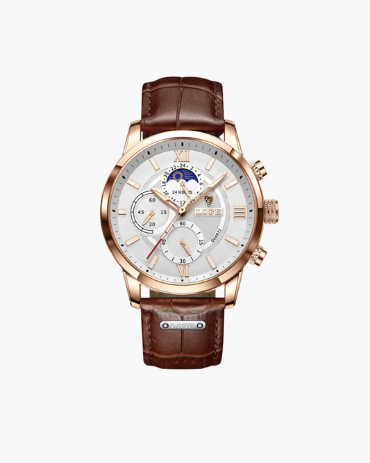 Montre homme acier étanche style classique cadran élégant