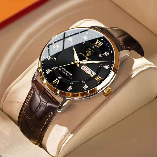Montre homme acier inoxydable quartz étanche 30m