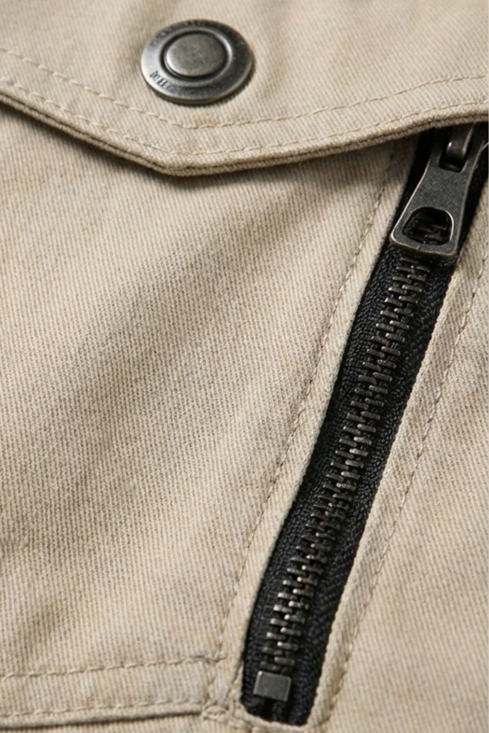 Lässige Herrenjacke mit Stehkragen und Reißverschluss
