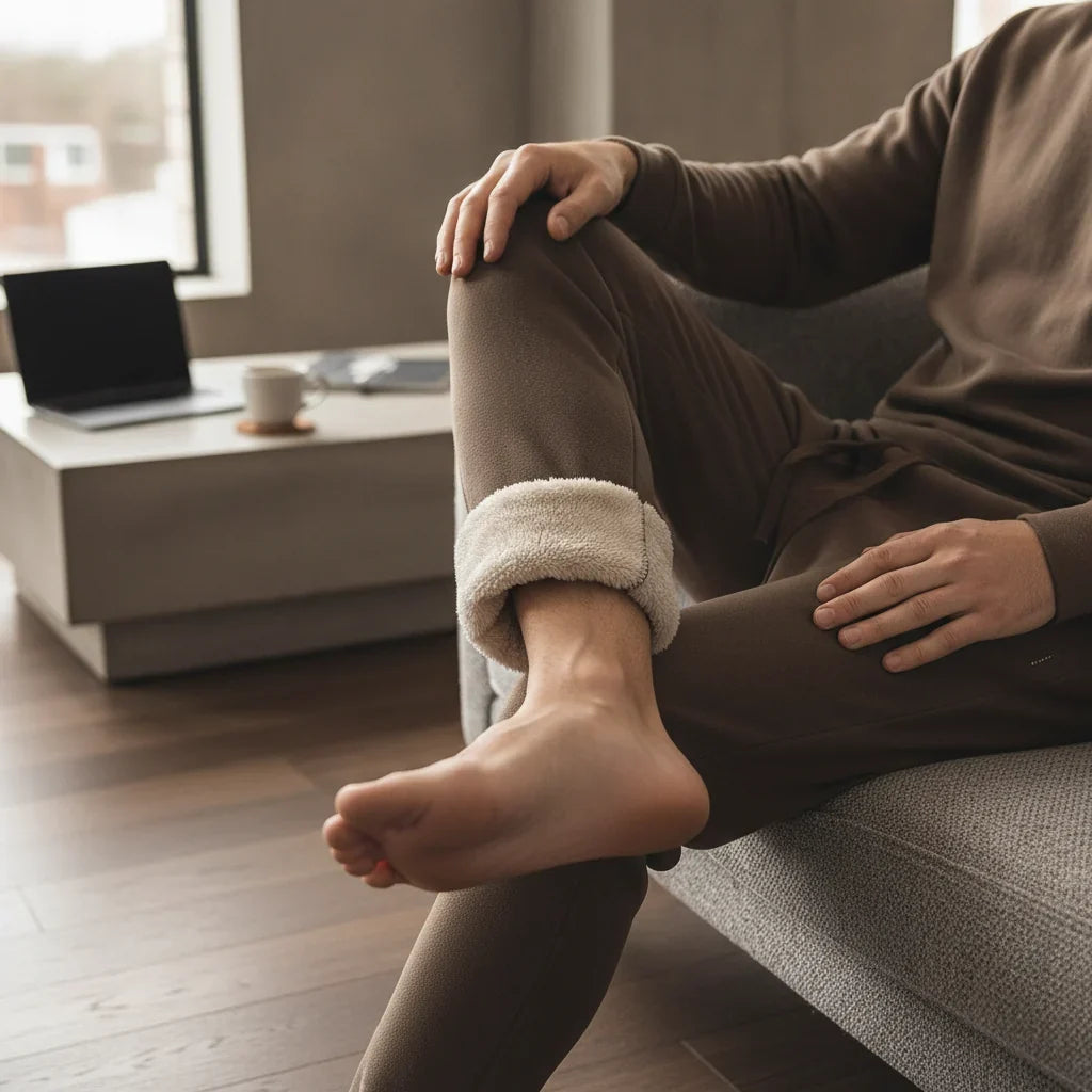 Warme Herren-Jogginghose mit Sherpa-Futter