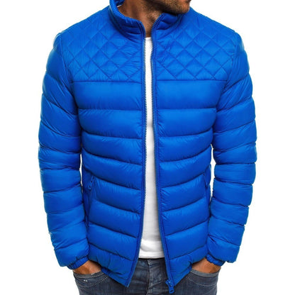 Gesteppte Herrenjacke mit Stehkragen und leichter Isolierung