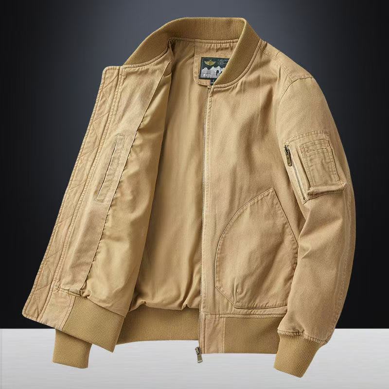 Blouson bomber homme coupe décontractée col baseball
