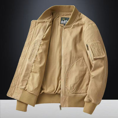 Blouson bomber homme coupe décontractée col baseball