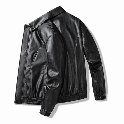 Herren-Kunstlederjacke im lässigen Schnitt