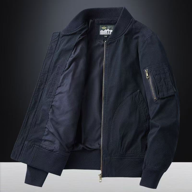 Blouson bomber homme coupe décontractée col baseball