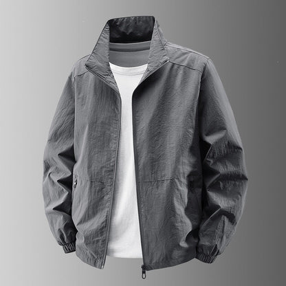 Blouson homme léger col montant décontracté