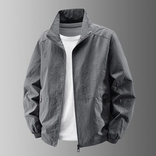 Blouson homme léger col montant décontracté