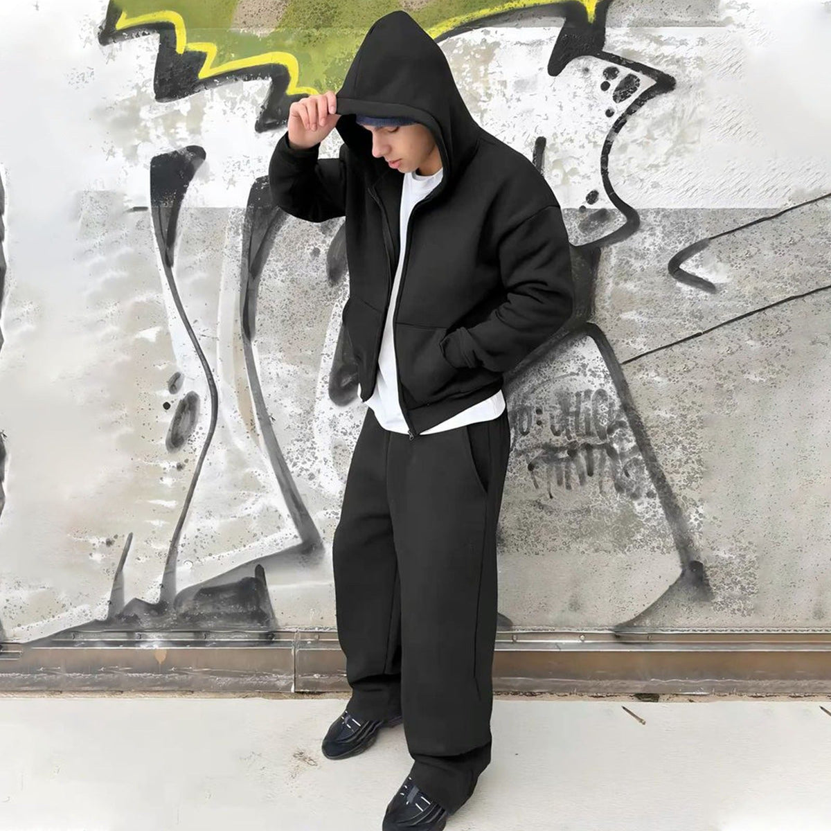 Oversize-Jogginganzug für Herren aus lässigem Baumwollmix