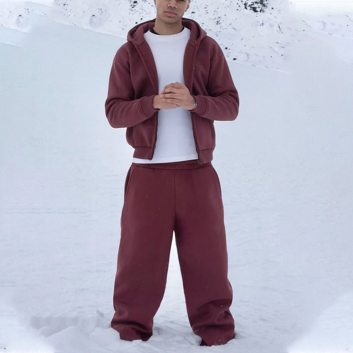 Oversize-Jogginganzug für Herren aus lässigem Baumwollmix