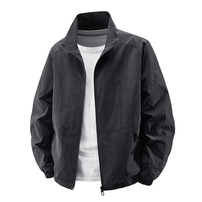 Blouson homme léger col montant décontracté
