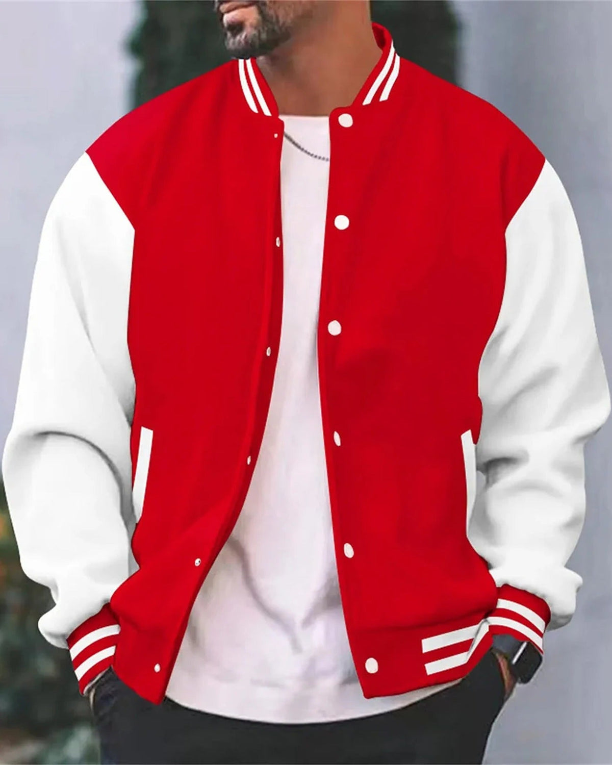 Moderne sportliche College-Jacke für Herren
