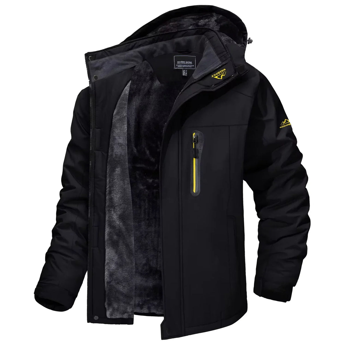 Wasserdichte Herren-Skijacke, Fleece-gefüttert, winddicht