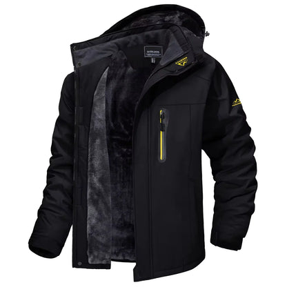 Wasserdichte Herren-Skijacke, Fleece-gefüttert, winddicht