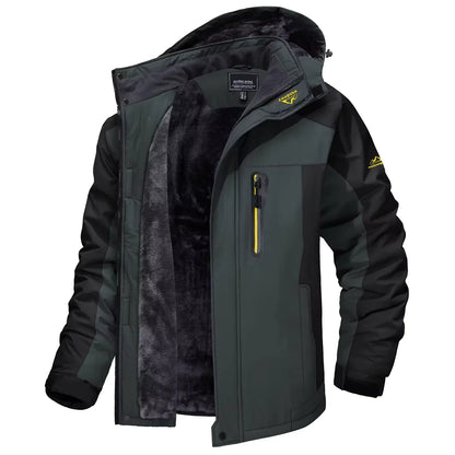 Wasserdichte Herren-Skijacke, Fleece-gefüttert, winddicht