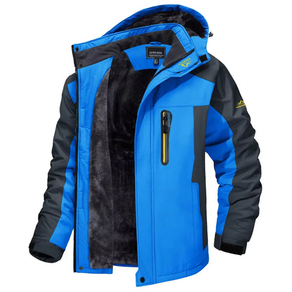 Wasserdichte Herren-Skijacke, Fleece-gefüttert, winddicht