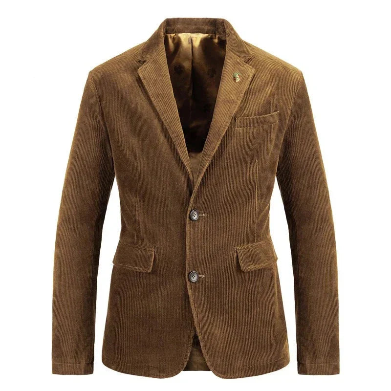 Blazer homme velours deux boutons style élégant
