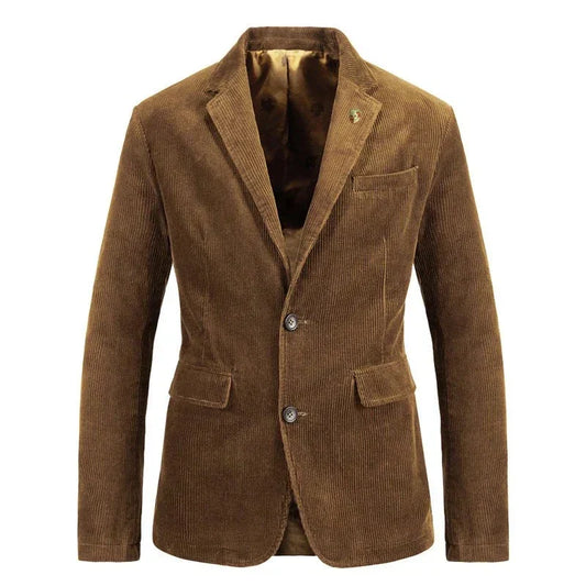 Blazer homme velours deux boutons style élégant