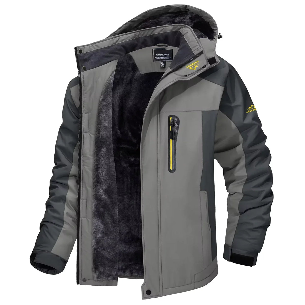 Wasserdichte Herren-Skijacke, Fleece-gefüttert, winddicht