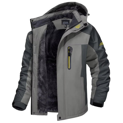 Wasserdichte Herren-Skijacke, Fleece-gefüttert, winddicht