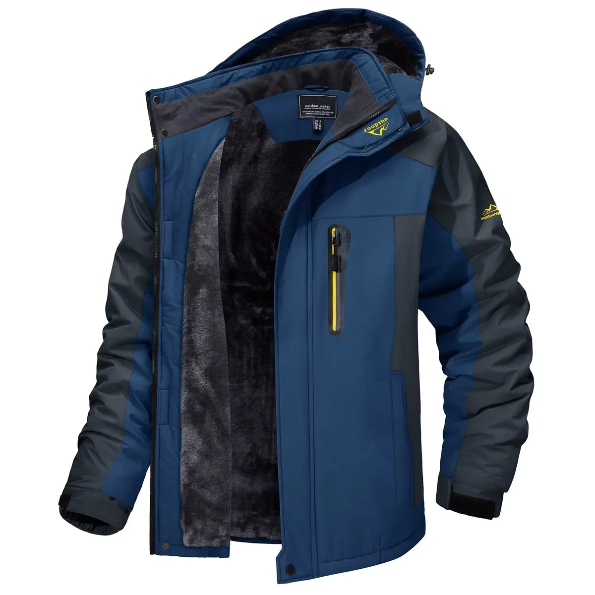 Wasserdichte Herren-Skijacke, Fleece-gefüttert, winddicht