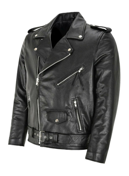 Elegante und langlebige Biker-Lederjacke für Herren